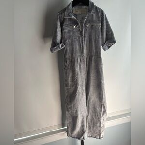 Jen’s Little Pirates Striped Utility Jumpsuit – Size Small (5–6 Years)